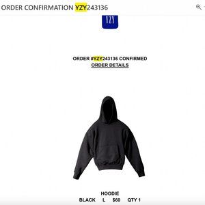 Black Yeezy Gap perfect hoodie Authentic